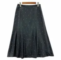 UNTITLED アンタイトル ドット ロングスカート size1 ブラック