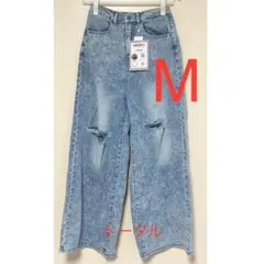 しまむら　ammy ダメージデニムパンツ　M