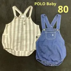 男の子　80 ポロベビー　テータテート　ロンパース　ストライプ　まとめ売り　春