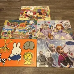 パズル5枚セット　アンパンマン　ディズニー　みっふぃーのサムネイル