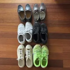 エアフォース白ABBEY ROAD 黒 モカシンシューズ　靴6個