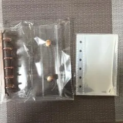 クリアバインダー　A7 ピンクゴールド　シール帳　リフィルセット
