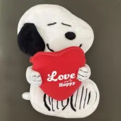 スヌーピー ぬいぐるみポーチ ハート型