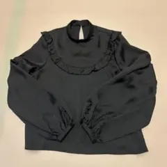 SLY フリル付きバルーンスリーブ ブラウス トップス ブラック