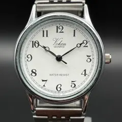 Q&Q Voken クォーツ 稼働品 電池新品◆鏡面仕上◆ 美品 W073