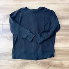 classicalElf ワッフル素材　2way カーディガン　ブラック　古着