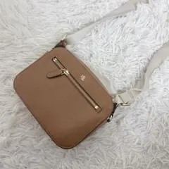 【美品】Ralph Lauren ブラウン レザー　ショルダーバッグ　金具