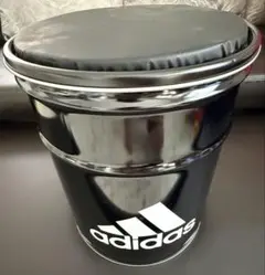 <値下げ交渉不可>adidasペール缶 福缶 蓋クッション付き椅子 アディ缶