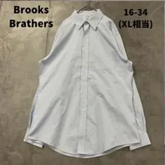 ブルックスブラザーズ 長袖コットンシャツ 水色 カジュアル USA古着【7678