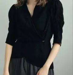 anuke ベロアギャザーブラウス anuke（アンヌーク） 即日発送 Velour Gather Blouse 62520421 ベロア
