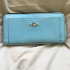 COACH コーチ 長財布 水色