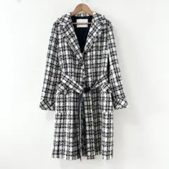 美品✨ANAYI アナイ　ロングコート　ツイード　チェック　38