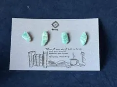 ペルー産　アマゾナイト　ピアス　ハンドメイド　No3