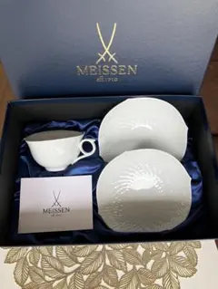 マイセン Meissen 波の戯れ ホワイト ペア プレート 15cm 2枚 - メルカリ