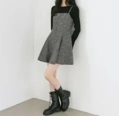 Heather ツイードキャミワンピ