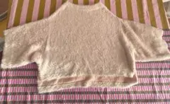 KBF ピンク ニットセーター　ボア　ブルゾン