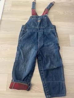 OshKosh B'gosh デニムオーバーオール チェック裏地のサムネイル