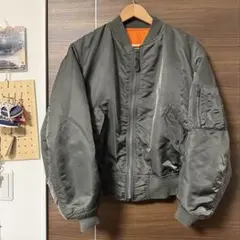 90s Alpha Industries MA-1 オリーブ Lサイズ USA製