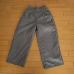 サマンサモスモス　グレー チェック柄 ワイドパンツ