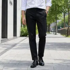 【新品未使用】ユニクロ スリムフィットチノ ノータック 黒 ウエスト79