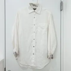 Paul Smith 花柄切替 白シャツ M 日本製のサムネイル