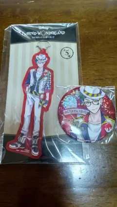 【期間限定値引】ツイステ ナムコ限定缶バッジ/アクリルチャーム トレイ2点セット