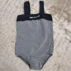 コムサデモード　幼児水着　120cm　黒ギンガムチェック柄