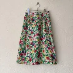 vintage レトロクラシカルフラワーカラフルビンテージスカートのサムネイル