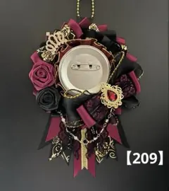 痛ロゼット　ロゼット　痛バッグ　ワインレッド　赤　黒　金