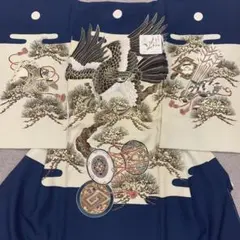 CIN様専用紋入込新品お宮参り 産着 祝着京友禅工芸染大鷹大王松鼓図豪華祝古典文