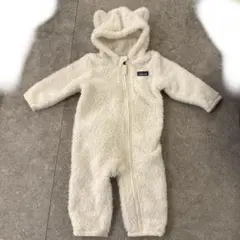 patagonia フリースロンパース ホワイト