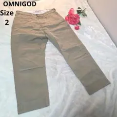 【オシャレ☆OMNIGOD】カーキパンツ　サイズ2のサムネイル