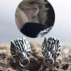 ピアス ウルフ FF7 ペア 人気 シルバー 両耳セット s925 クラウド