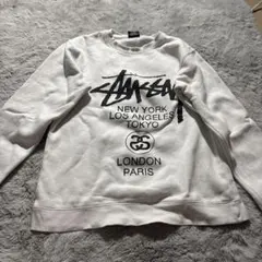 ✨美品Stussy World Tour クルーネック スウェット ホワイトのサムネイル
