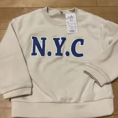 新品　N.Y.Cプリント トレーナー サイズ95 長袖　トップス　裏起毛