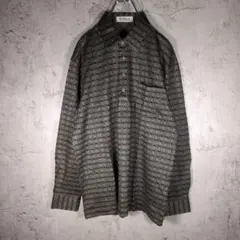 【日本製】ウール混 ヴィンテージ チェック シャツジャケット L ゆるだぼ