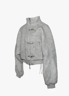 S clasp balloon blouson grey