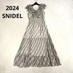 お値段交渉可♩2024 SNIDELスナイデル プリントプリーツワンピース