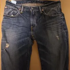 リーバイス502 ダメージ加工 W32 L33 牛皮パッチ