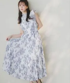pleats floral print dress rosemuse - メルカリ
