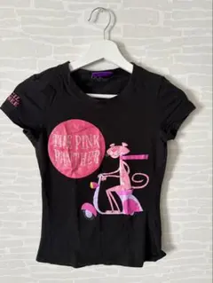 CECIL McBEE ピンクパンサー 半袖Tシャツ ブラック