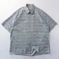 ビンテージ古着 90s00s カスリ 装飾 オーナメント 幾何学 総柄BDシャツ
