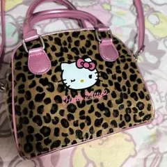ハローキティ ヒョウ柄ショルダーバッグ