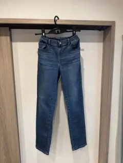 【160cm】UNIQLO ウルトラストレッチデニム　スリム ブルー 青