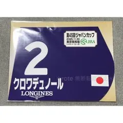 ミニゼッケン 競馬 競走馬 ジャパンカップ クロワデュノール