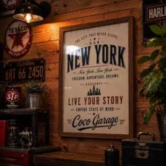 NEW YORK レトロデザインポスター 男前インテリア アメリカンのサムネイル