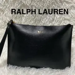 極美品RALPH LAURENラルフローレン本革セカンドバッグ　ポーチ　クラッチ