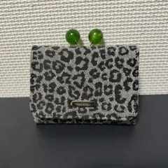 レオパード柄 がま口 三つ折り財布 グリーンボールのサムネイル