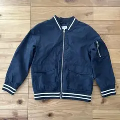 H&M ネイビー ジップアップジャケット　120 MA-1