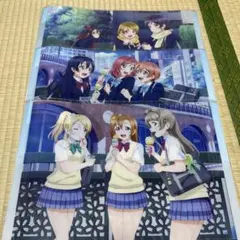 ラブライブ！ μ's くじ引き堂 C賞 クリアポスター 3種セット